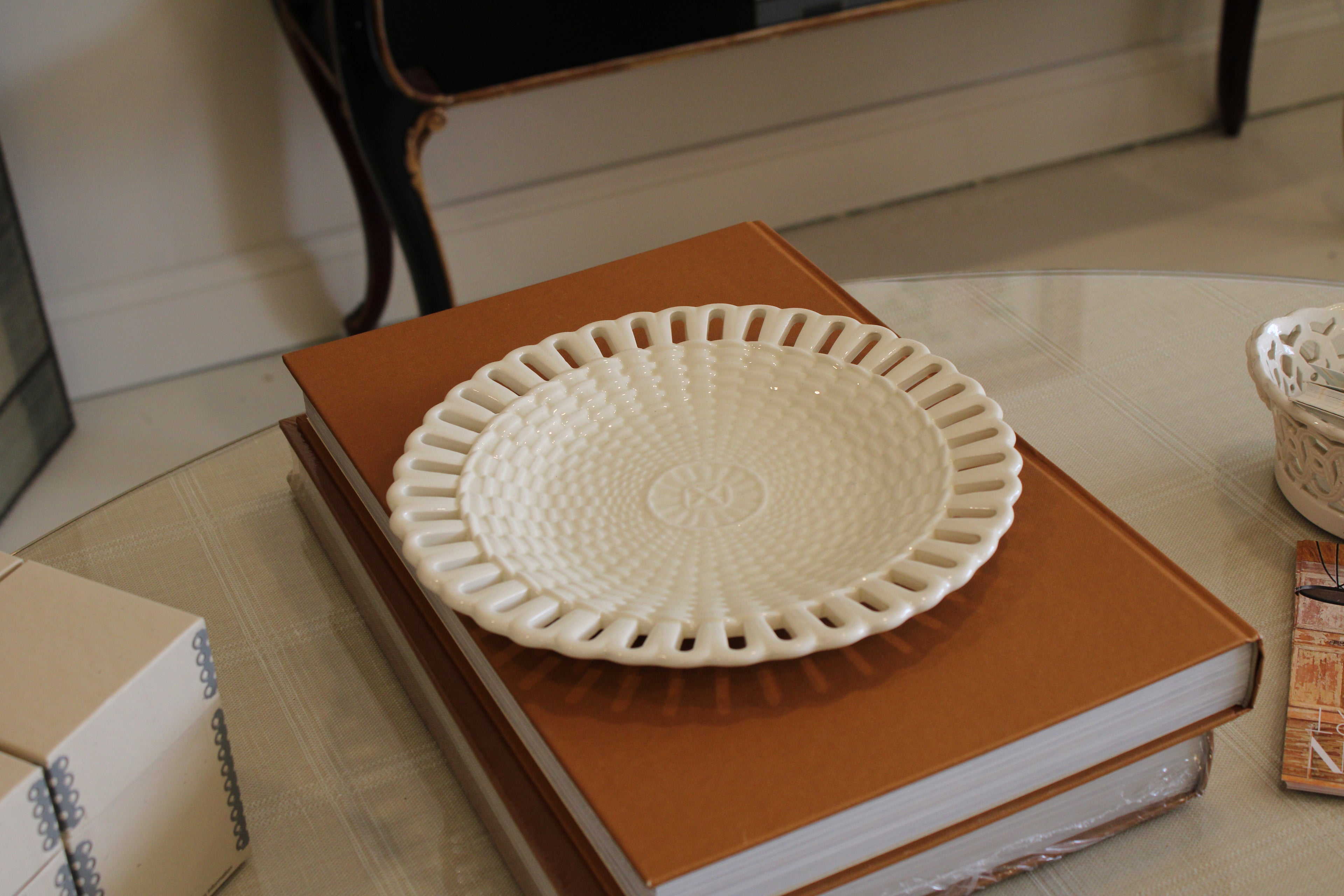 Antique Wedgwood Creamware Reticulated Plate