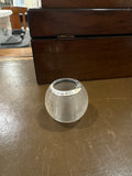Antique Glass Match Striker with Sterling Silver Top