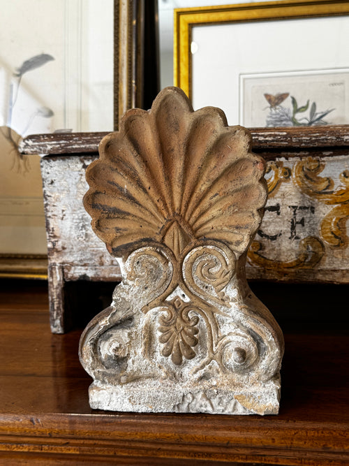 19th Century Terracotta Antefix – Salvaged Architectural Fragment
