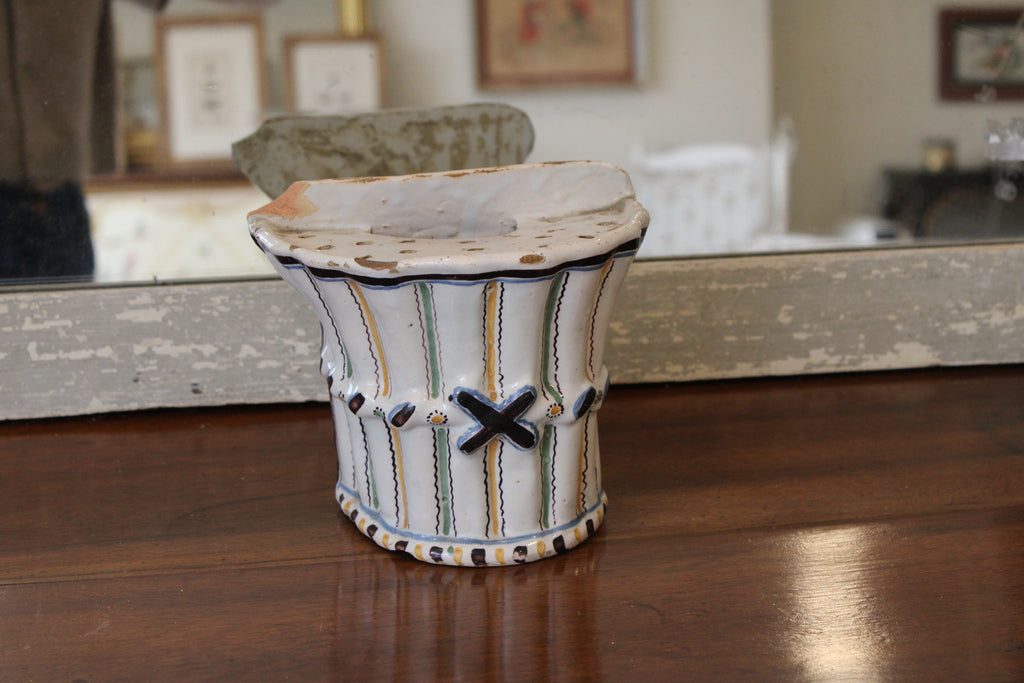 Antique French Faience Bough Pot