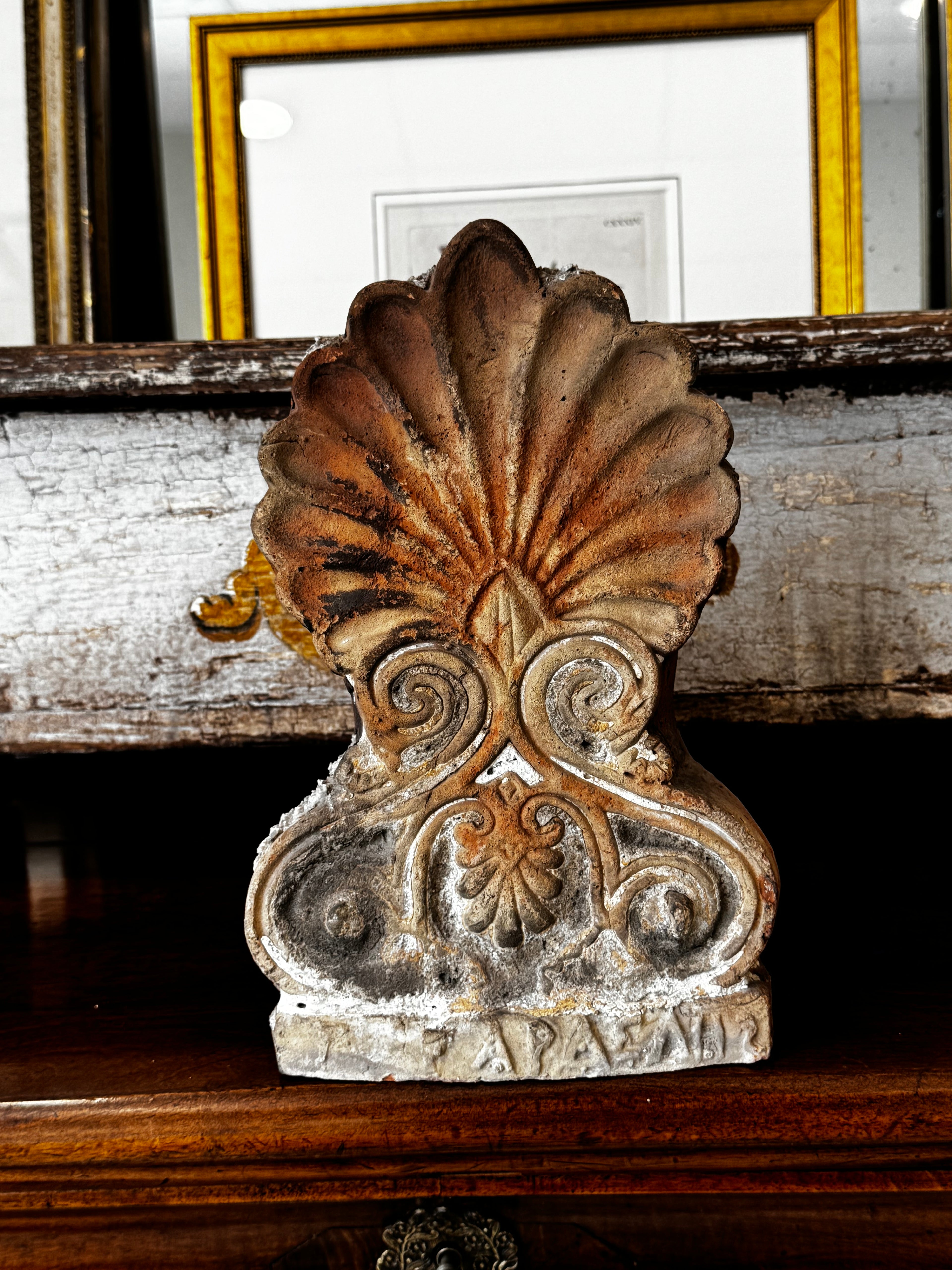 19th Century Terracotta Antefix – Salvaged Architectural Fragment