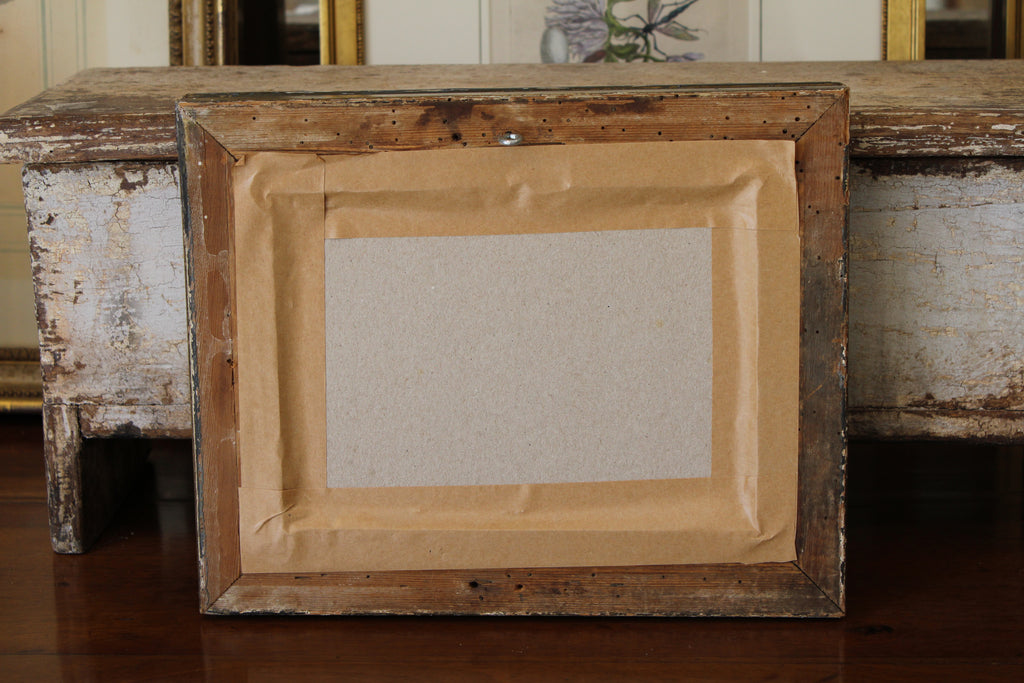 Antique Engraving of Three Victorian Women in Antique Frame