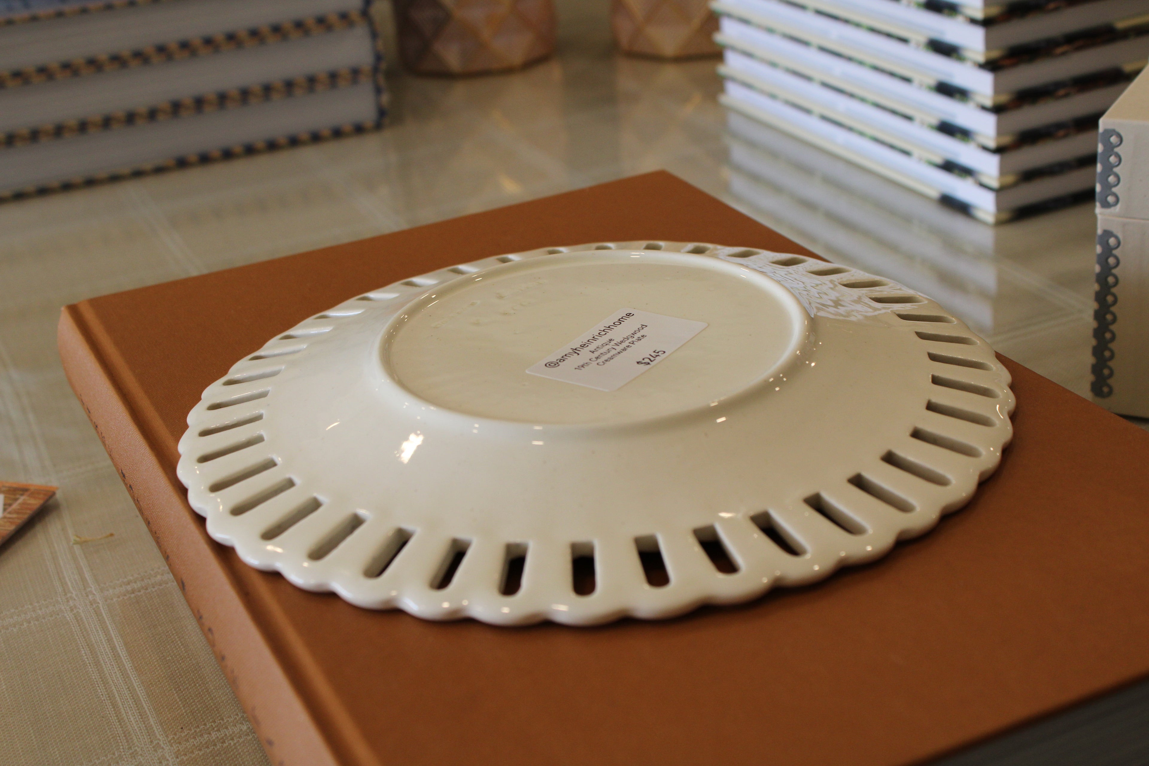 Antique Wedgwood Creamware Reticulated Plate