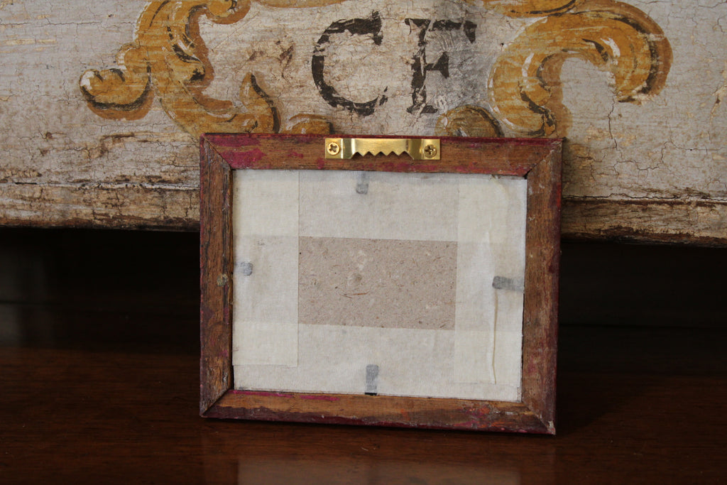 Vintage Reverse Glass Petite Bee with Purple Frame