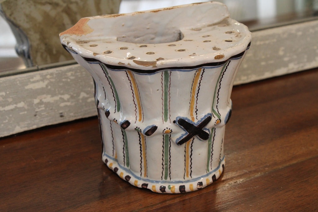 Antique French Faience Bough Pot