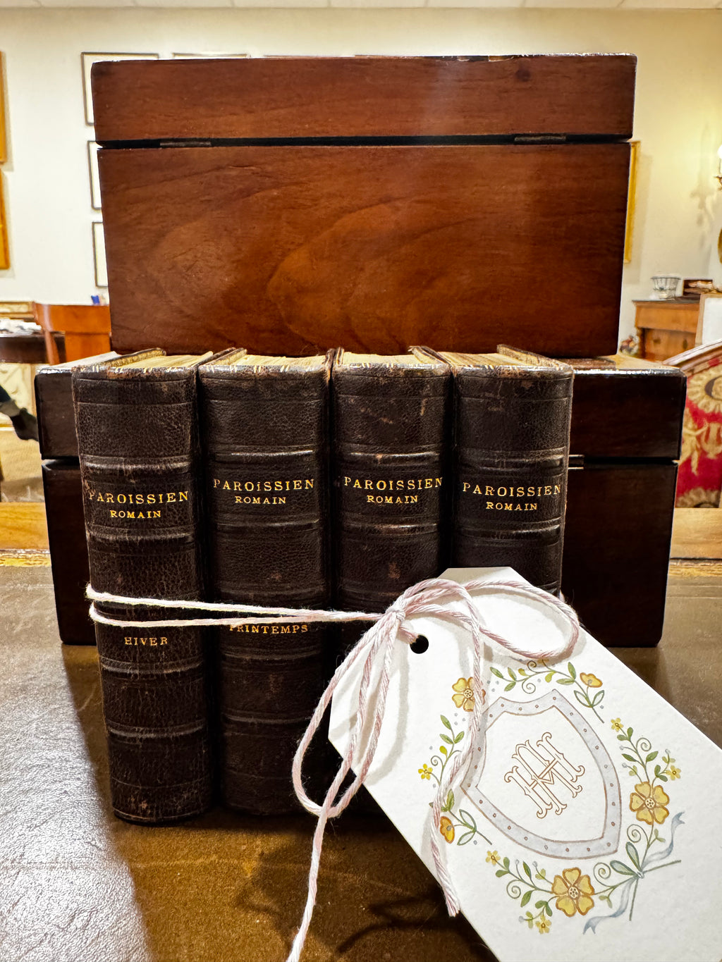 Antique French Leather Prayer Book – Gilt-Edge Pages & Custom Binding - Four Seasons