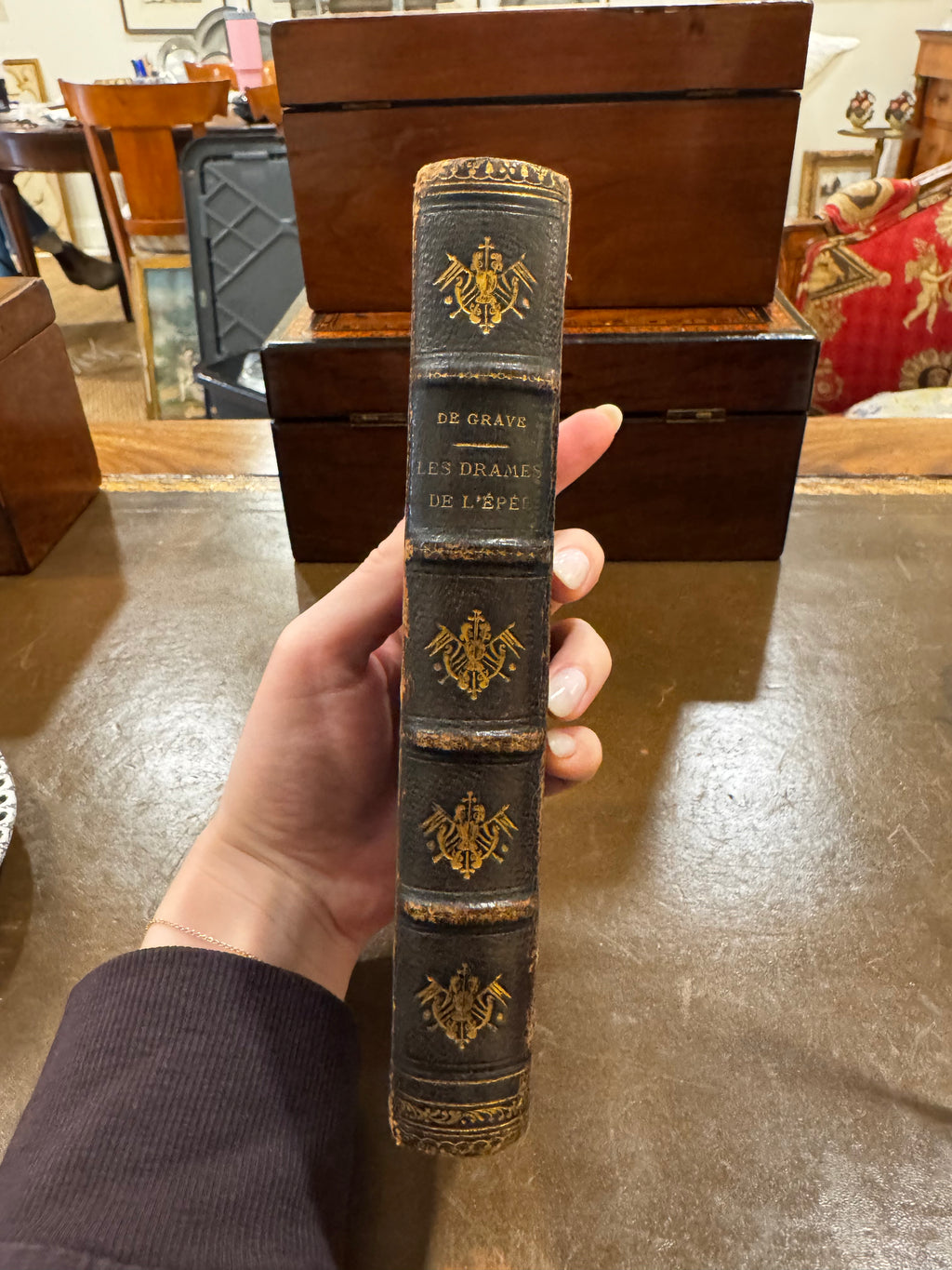 Antique Small Leather Book – Paris, France