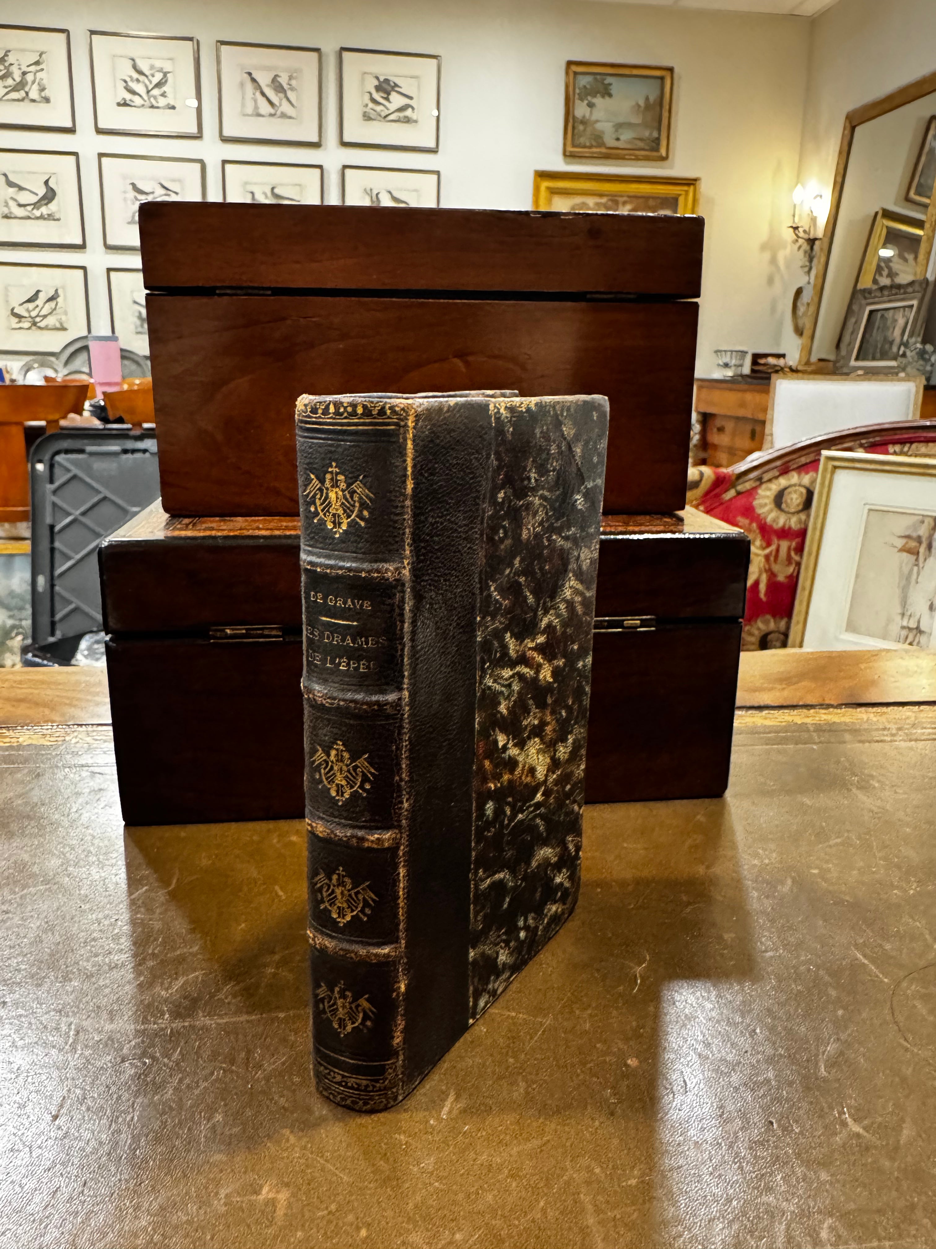 Antique Small Leather Book – Paris, France