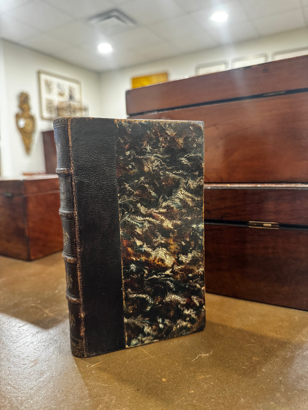 Antique Small Leather Book – Paris, France