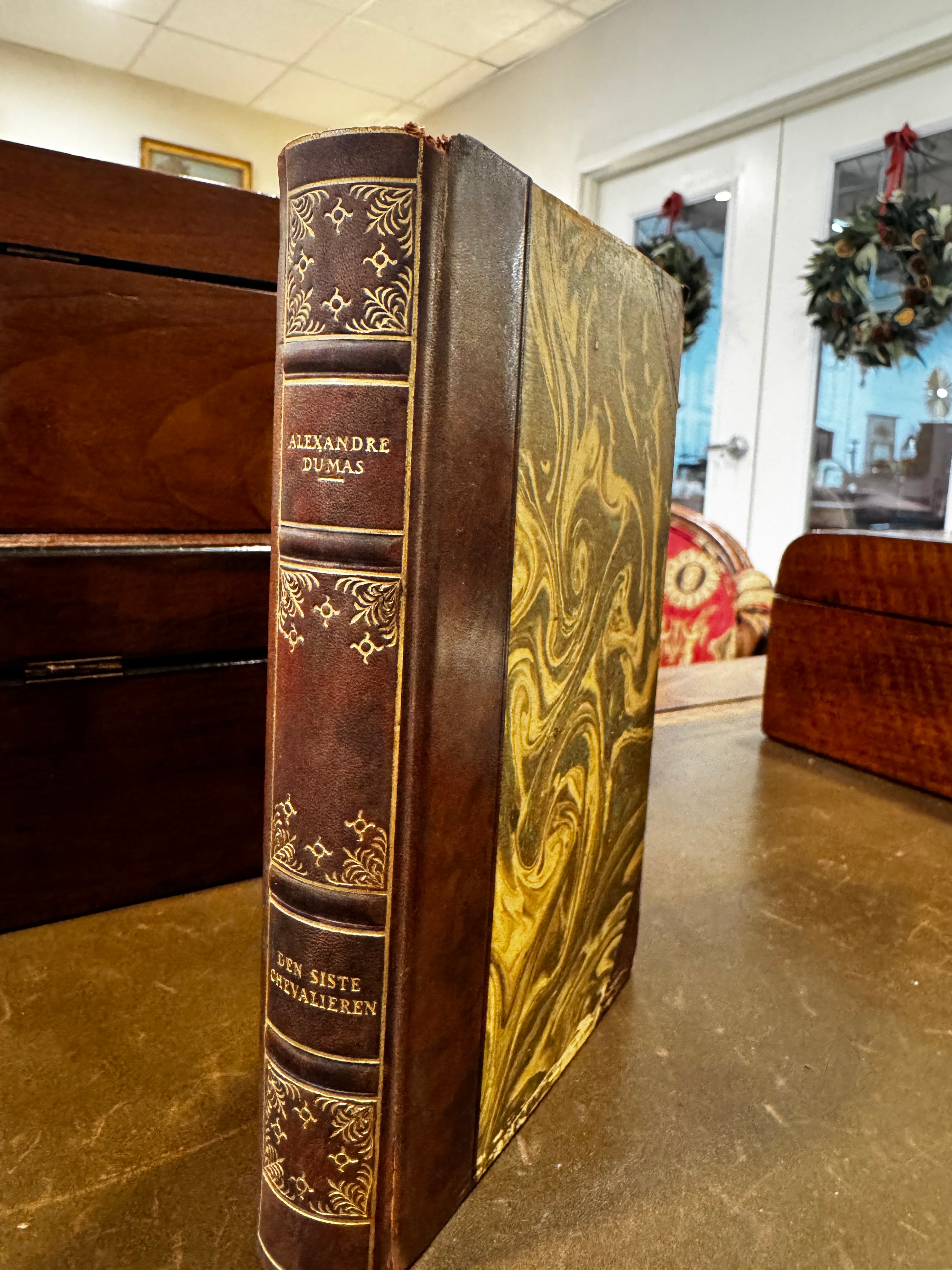 Antique Scandinavian Leather Book – Stockholm, Sweden