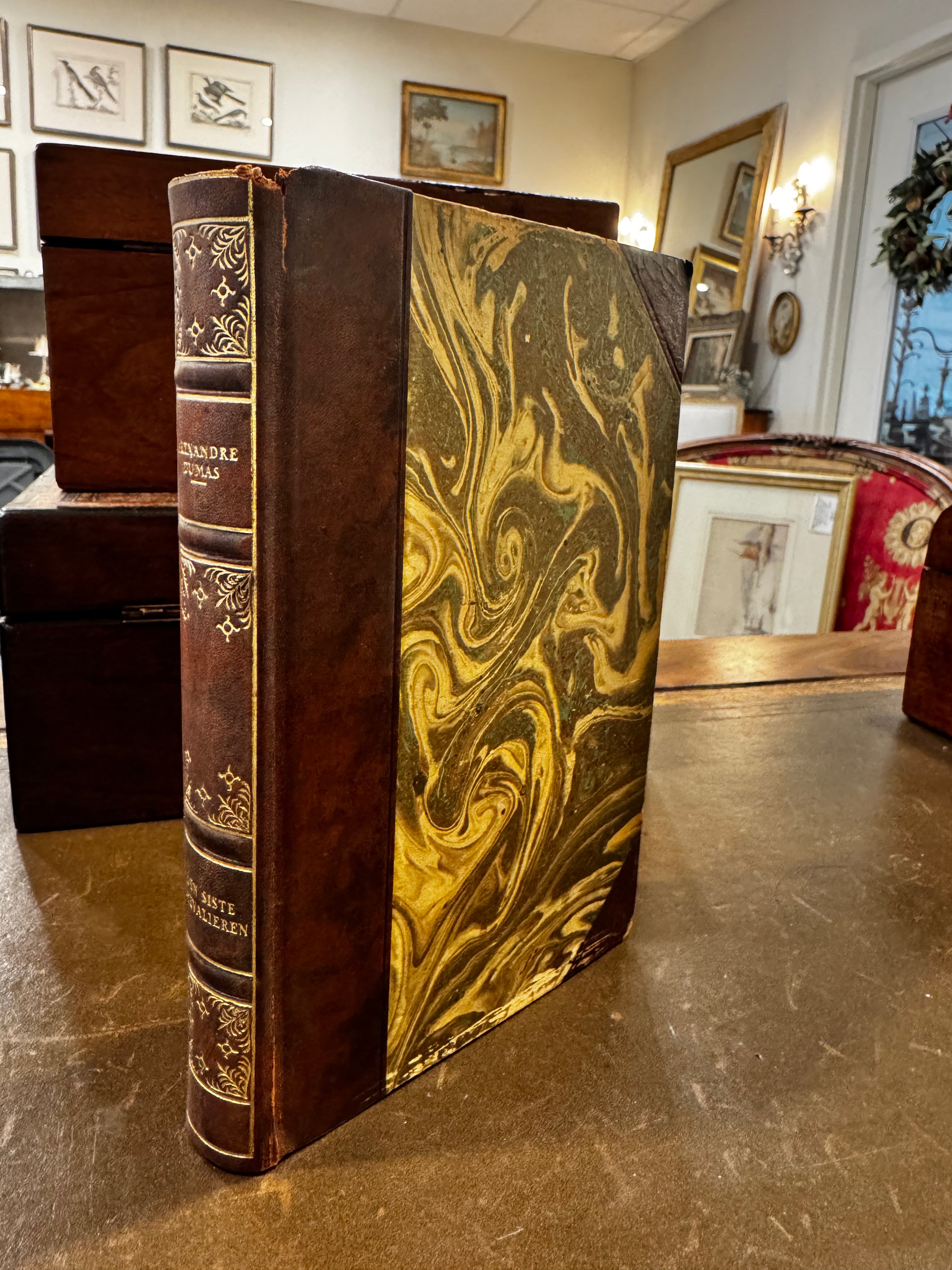 Antique Scandinavian Leather Book – Stockholm, Sweden