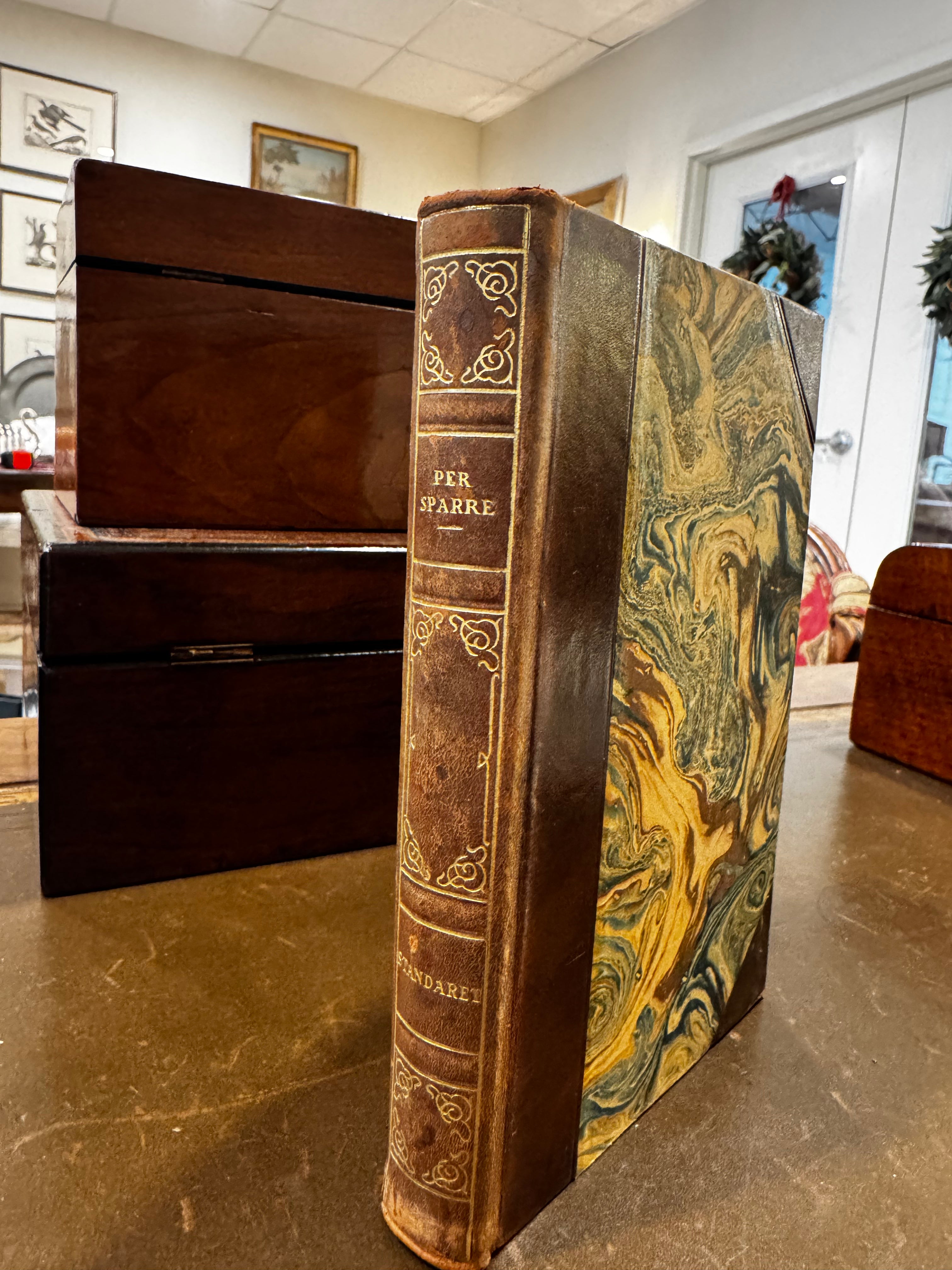 Antique Scandinavian Leather Book – Stockholm, Sweden