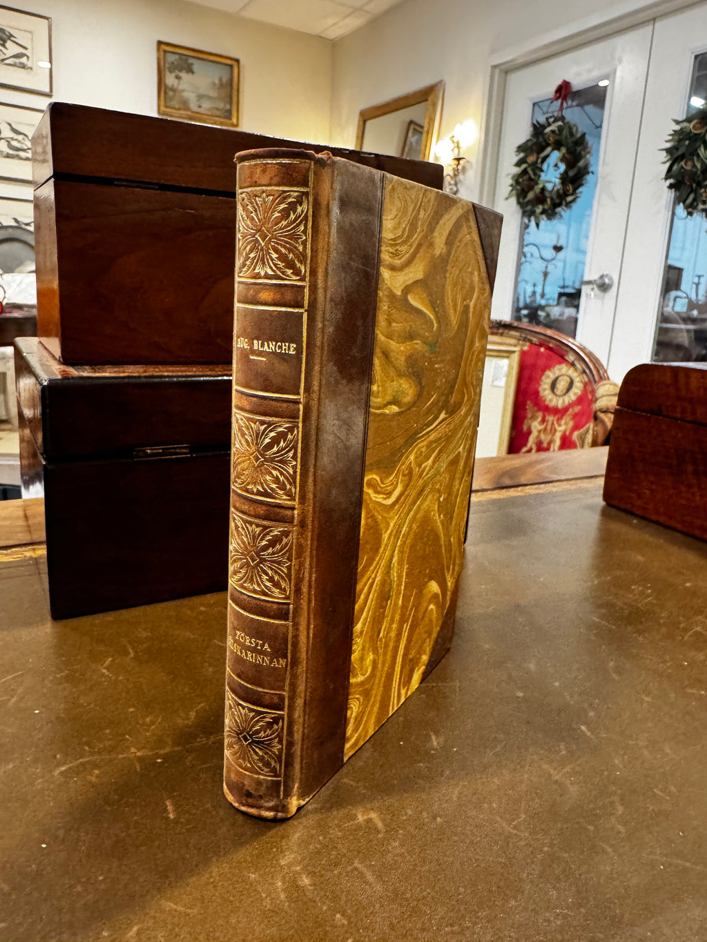 Antique Scandinavian Leather Book – Stockholm, Sweden (Copy)