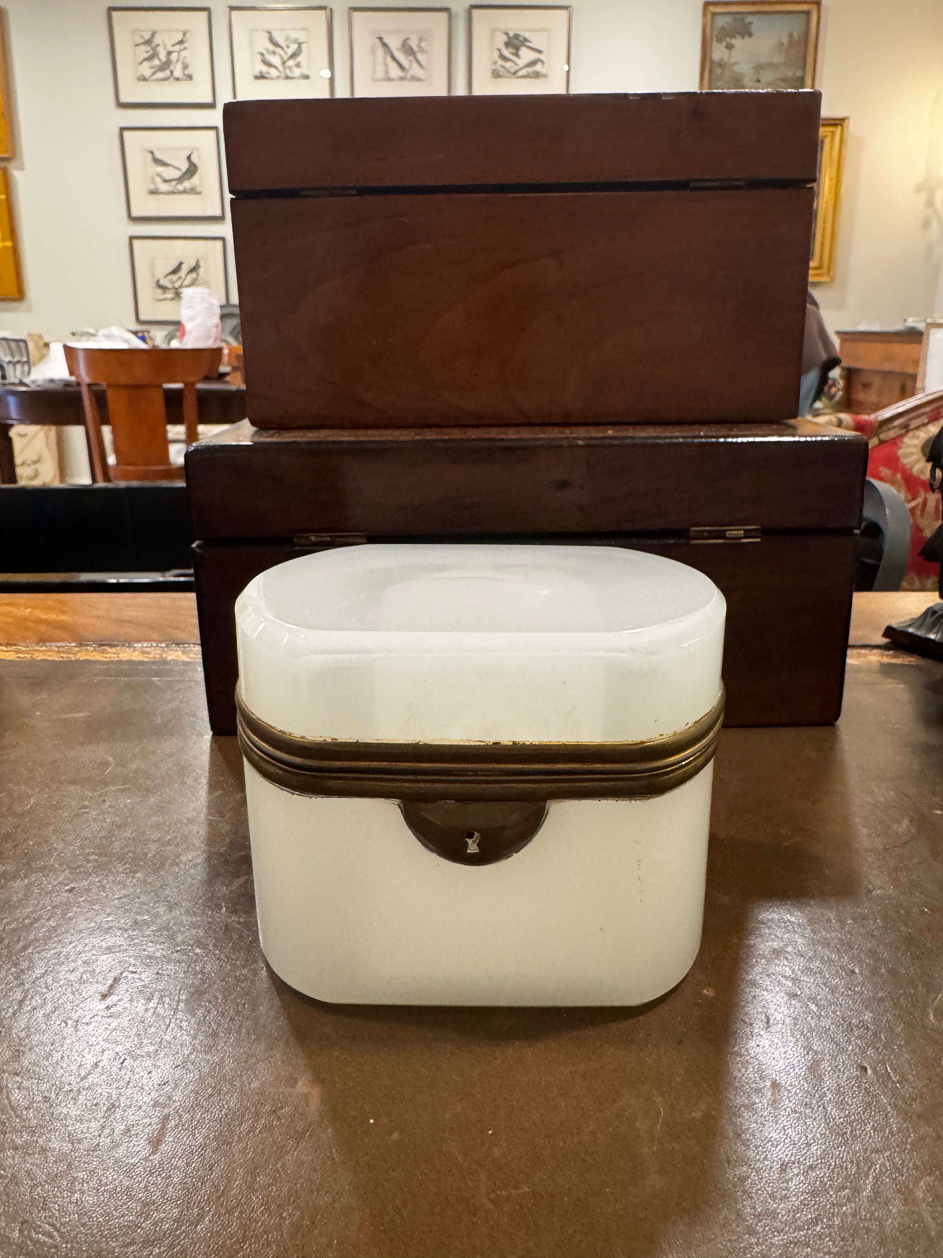 French Antique Opaline Casket Box – Stunning Collectible