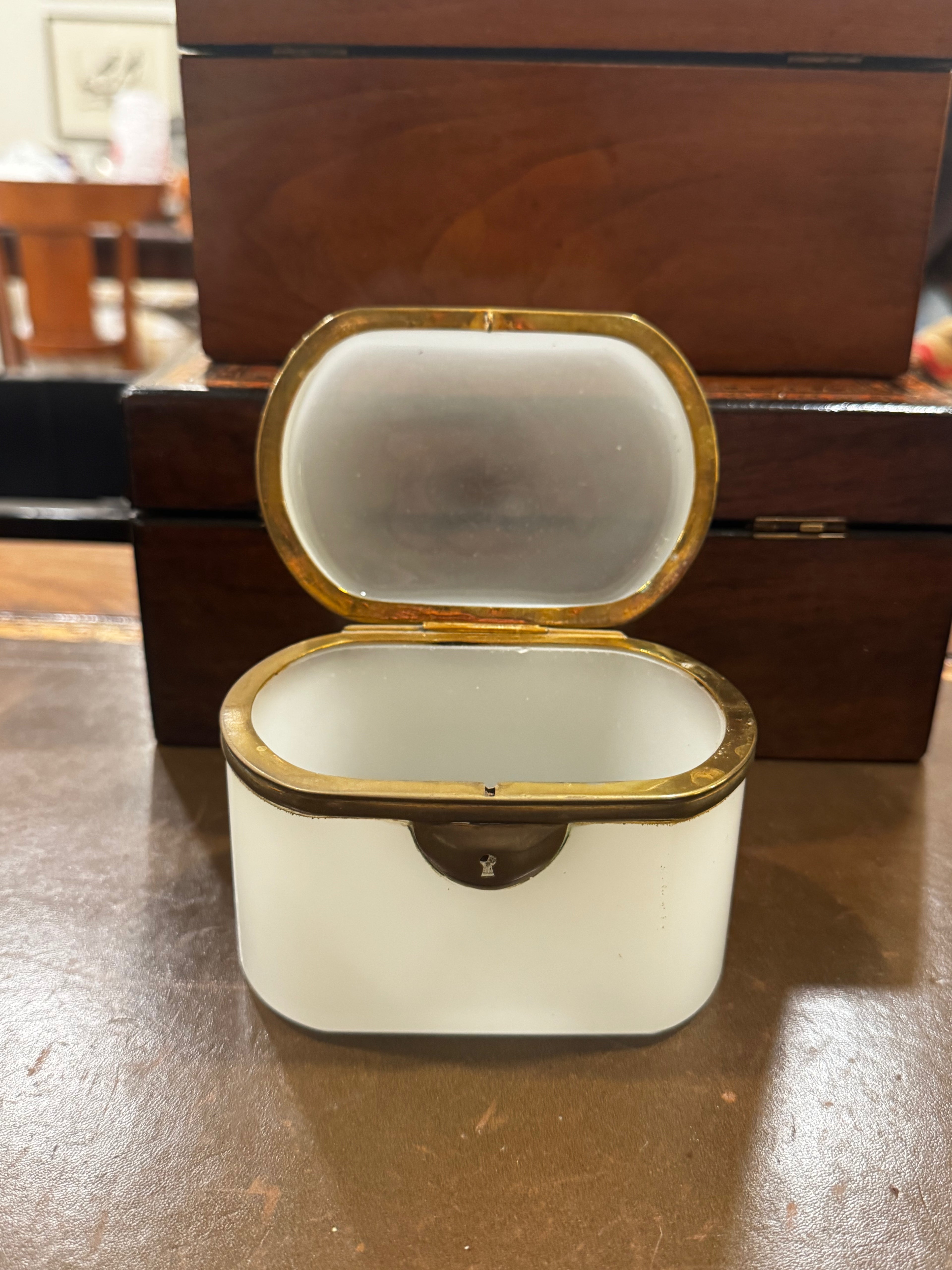 French Antique Opaline Casket Box – Stunning Collectible