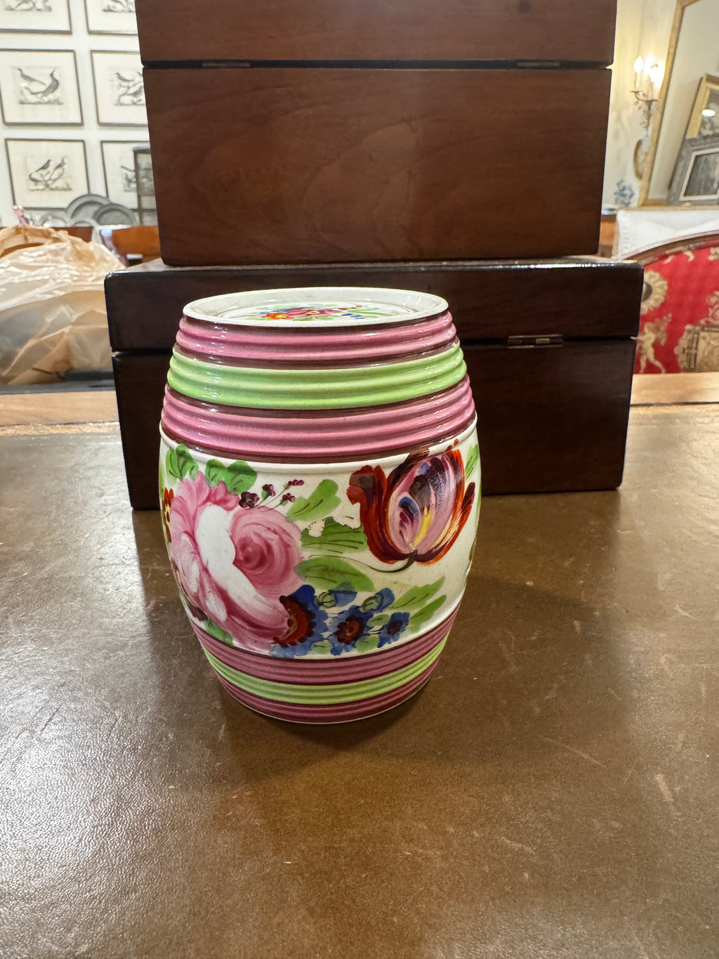 Antique 19th Century Bristol Spirit Barrel Keepsake Porcelain, England Circa 1846