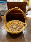 Vintage Charleston Gullah Sweetgrass Basket - Small w/ handle