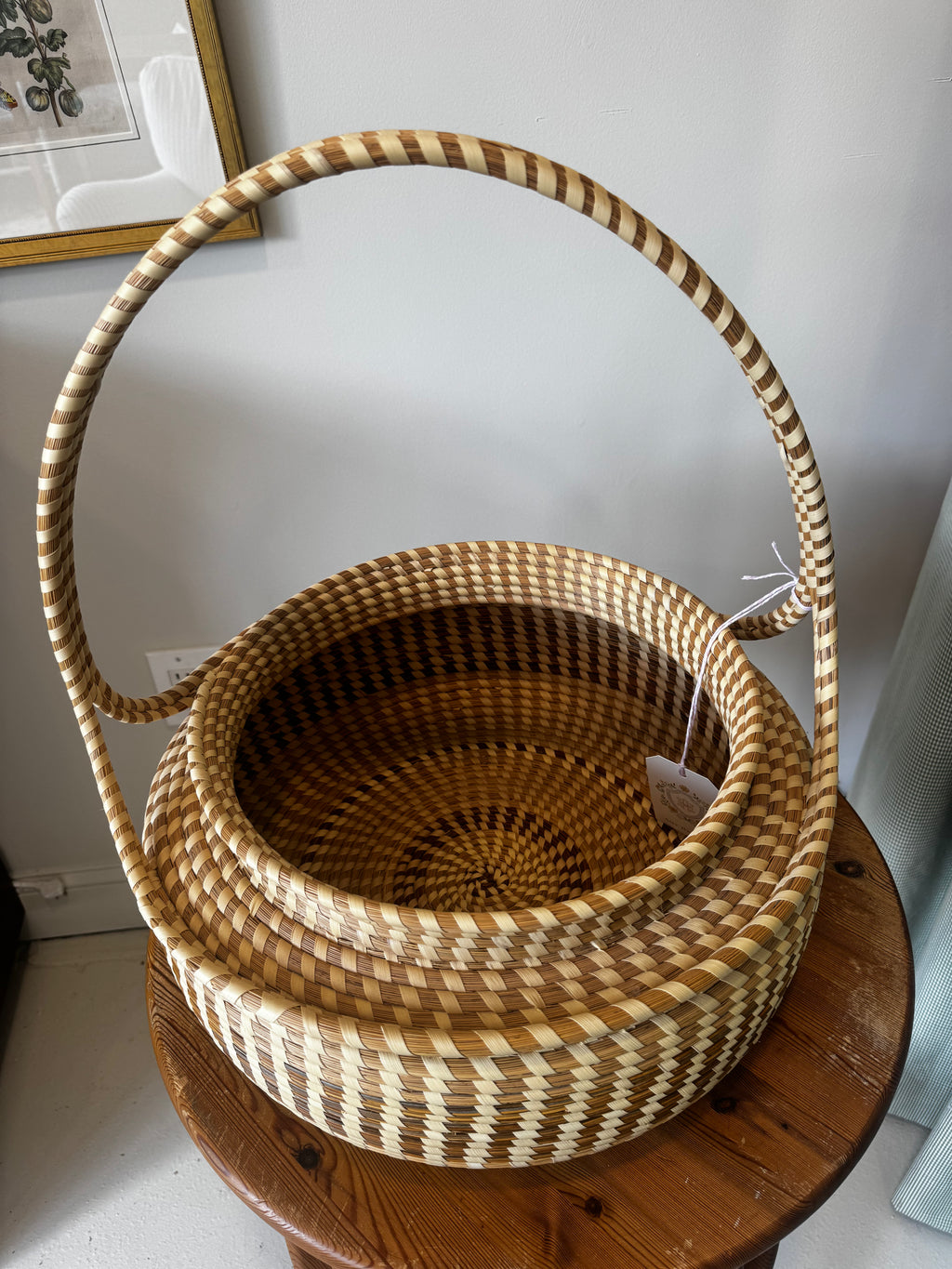 Vintage Charleston Gullah Sweetgrass Basket - Large