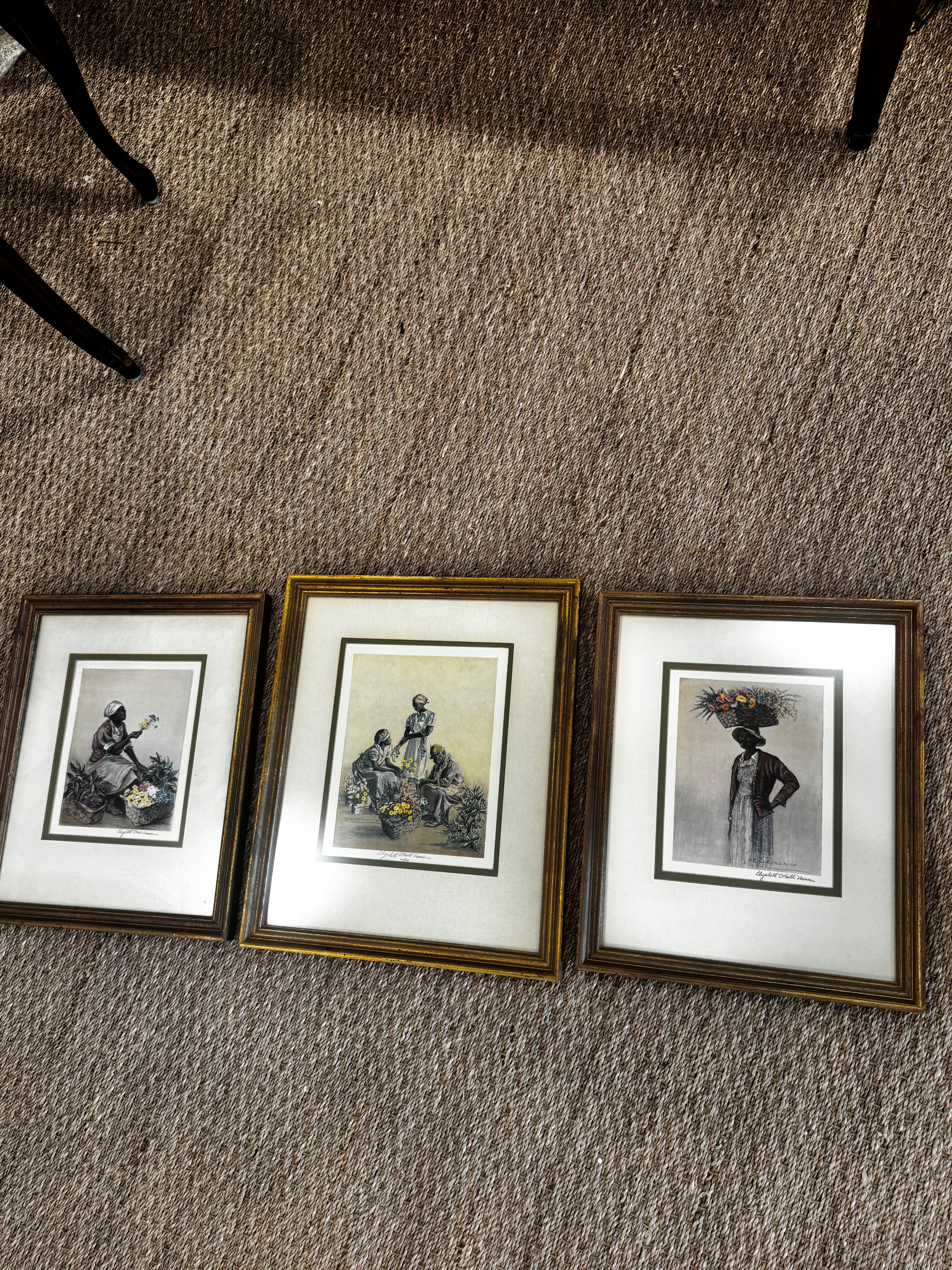 Elizabeth O’Neill Verner Signed Lithographs (Set of 3) – Charleston, SC, 1960s