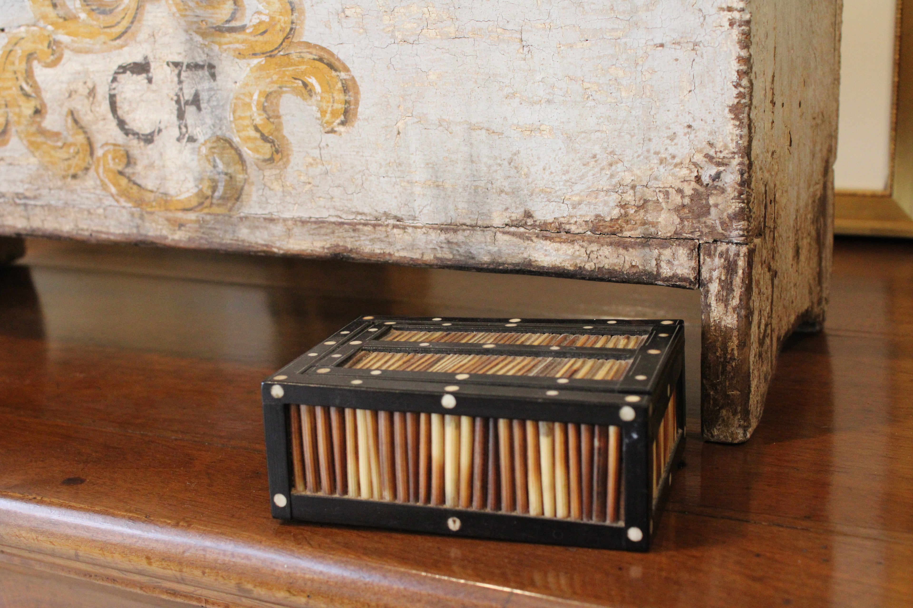 Antique Quill Porcupine Box