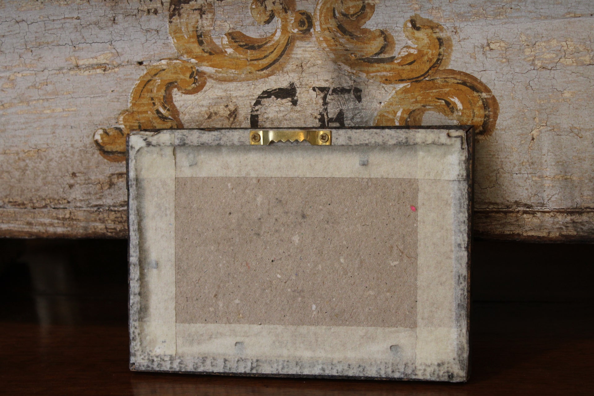 Vintage Reverse Glass Green Butterfly